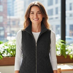 Coldwater Creek Charcoal Knit Vest